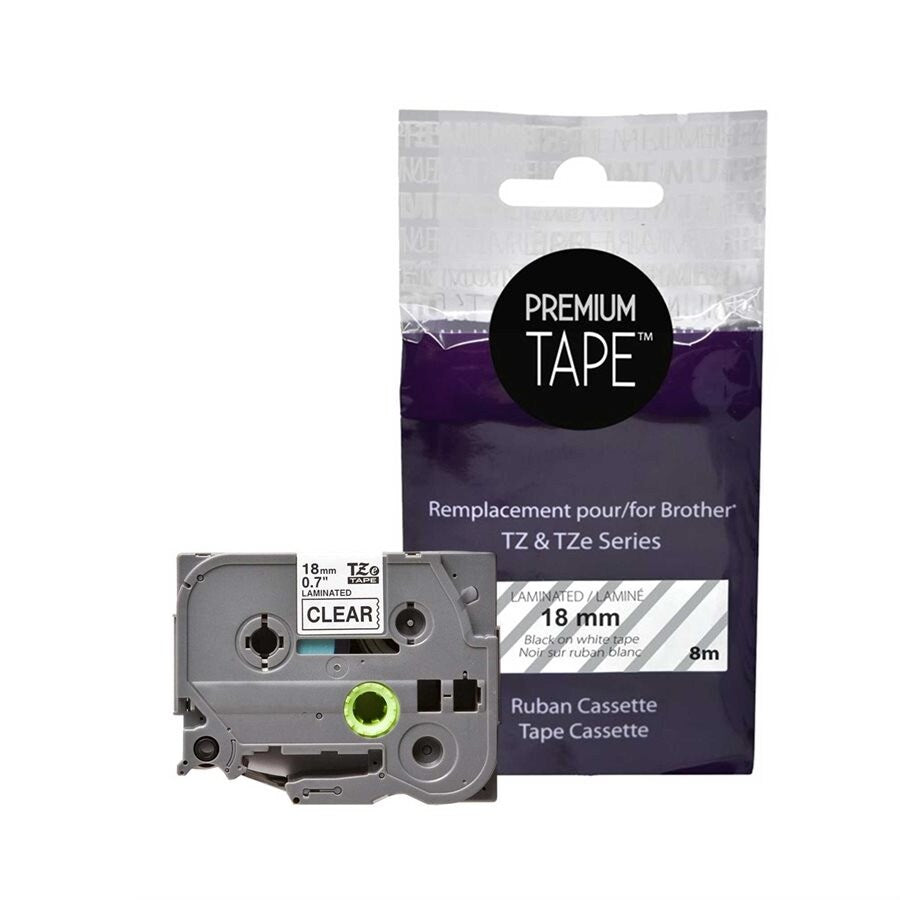 Brother TZ-141 Black/Clear 18mm Label Tape Cassette