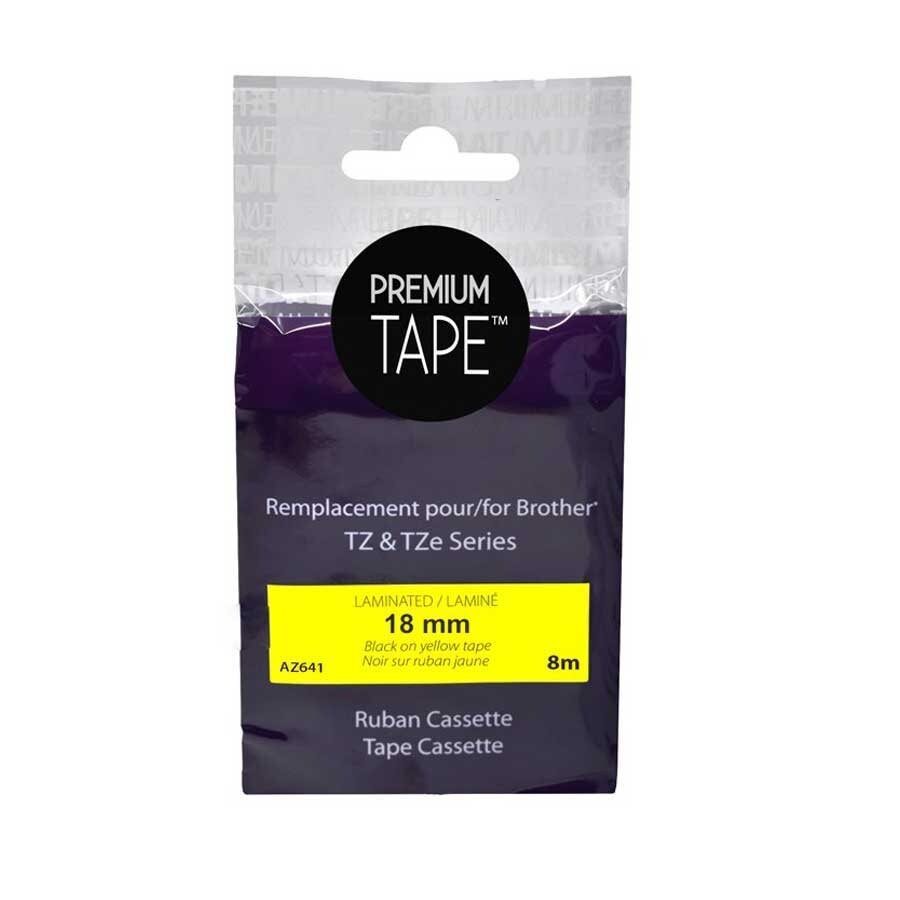 Brother TZ-641 Black/Yellow 18mm Label Tape Cassette