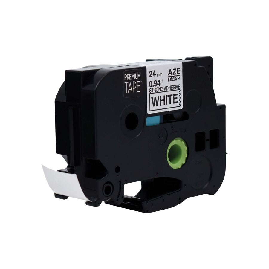 Brother TZE-S251 Extra Strength Adhesive Black/White 24mm Label Tape Cassette