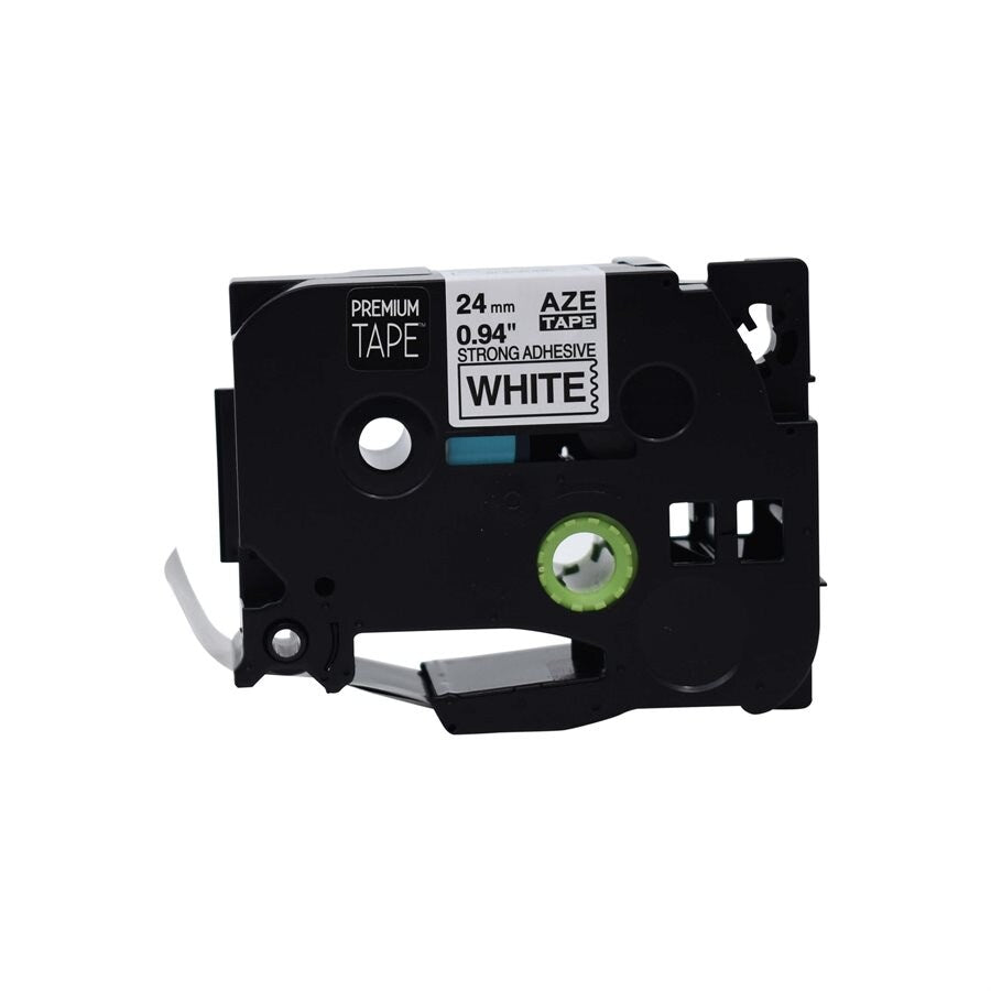 Brother TZE-S251 Extra Strength Adhesive Black/White 24mm Label Tape Cassette