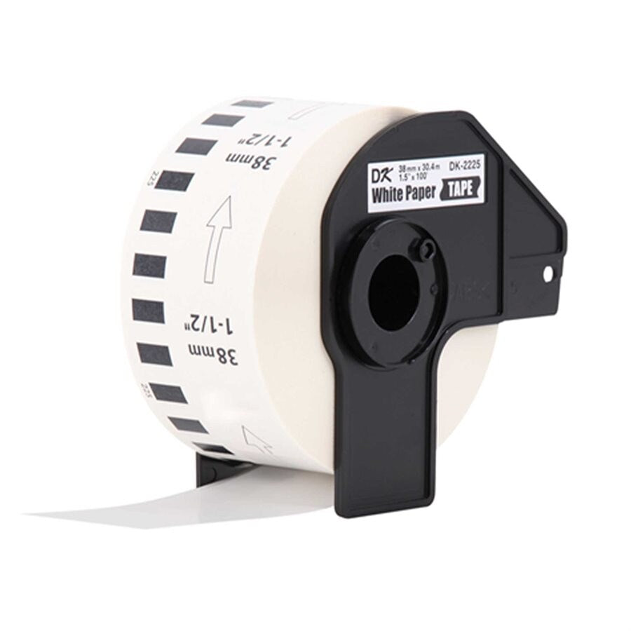 1.5" x 100' Continuous White Paper Label For Brother DK-2225