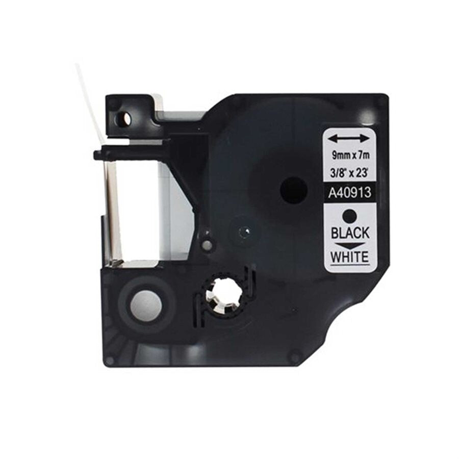 Dymo 40913/41913 D1 Black/White 9mm Label Tape Cassette