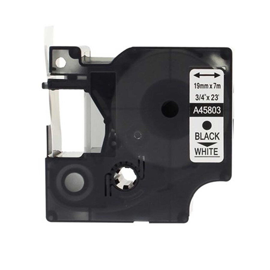 Dymo A45803 Black/White 19mm Label Tape Cassette