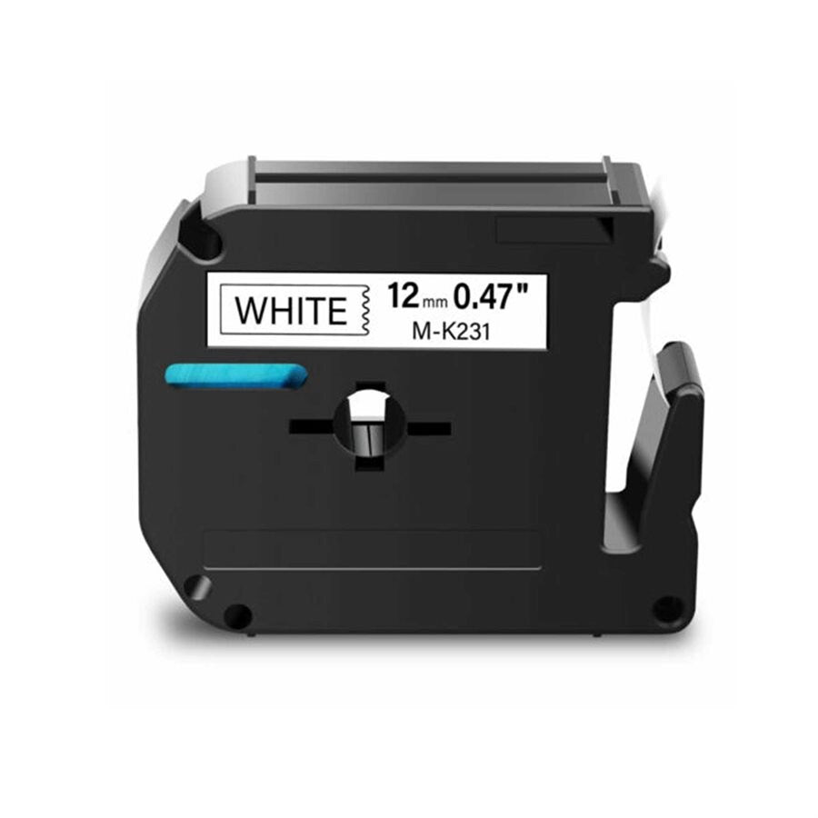 Brother MK-231 Black/White 12mm Label Tape Cassette