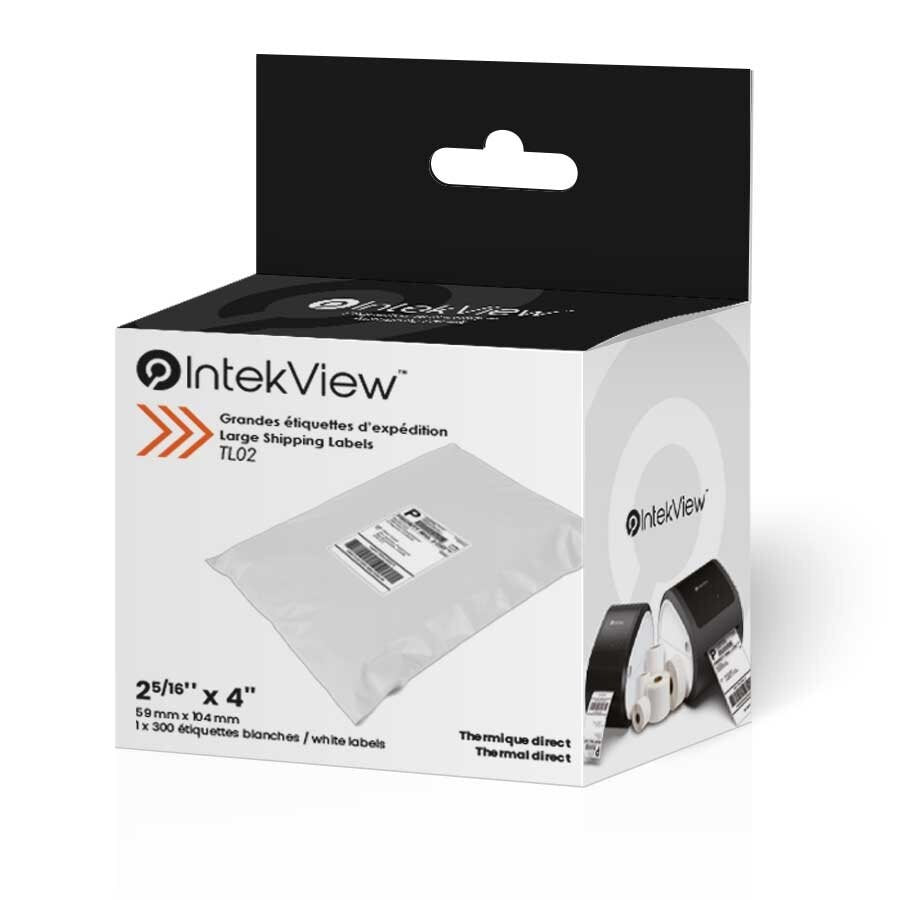 2.3125" x 4" Direct Thermal Shipping Labels 1" Core (300)