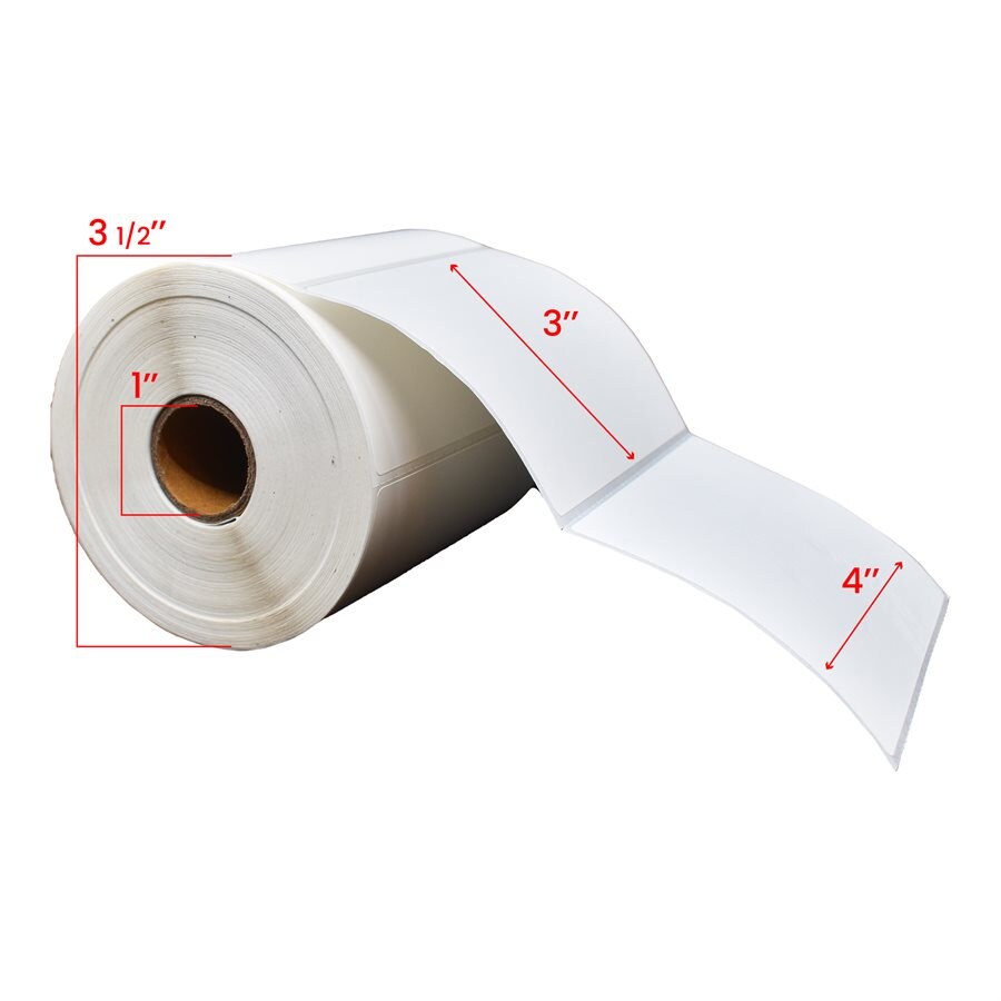 4" x 3" Universal Direct Thermal Labels 1" Core (500)