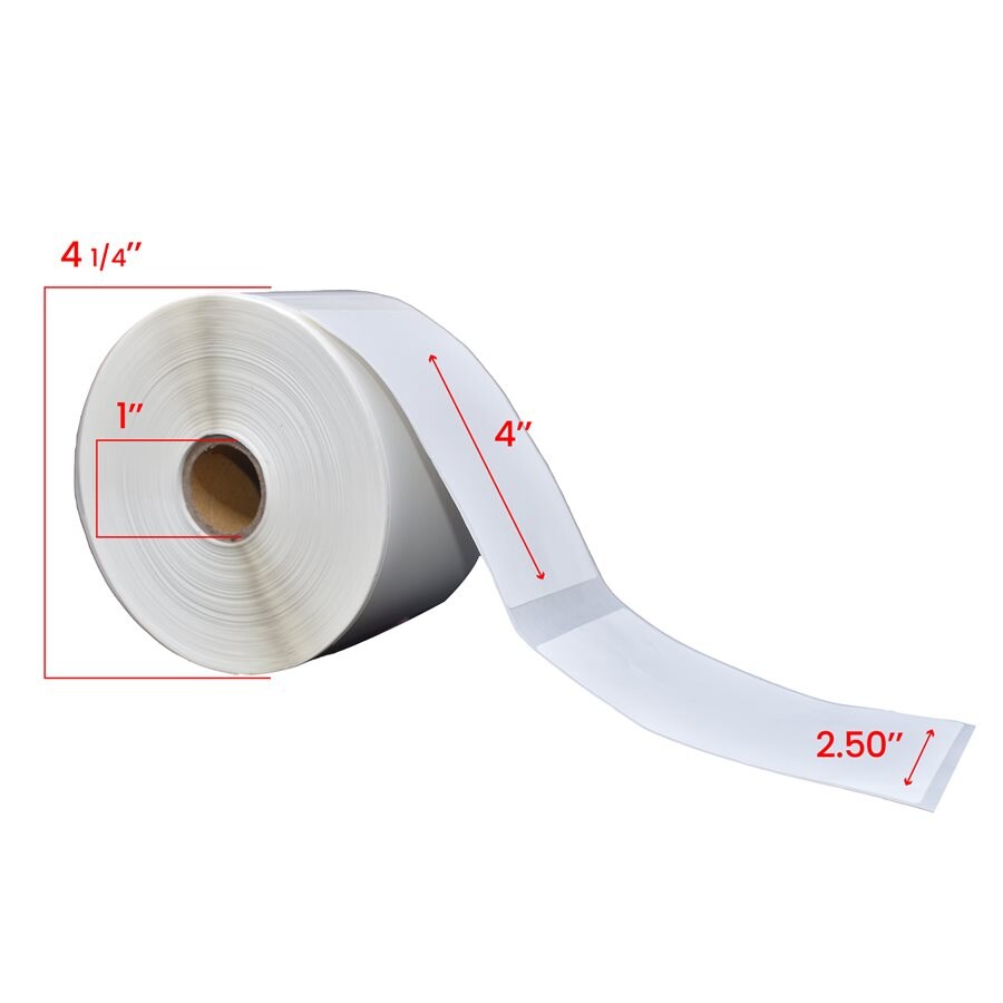 2.5" x 4" Universal Direct Thermal Labels 1" Core (500)