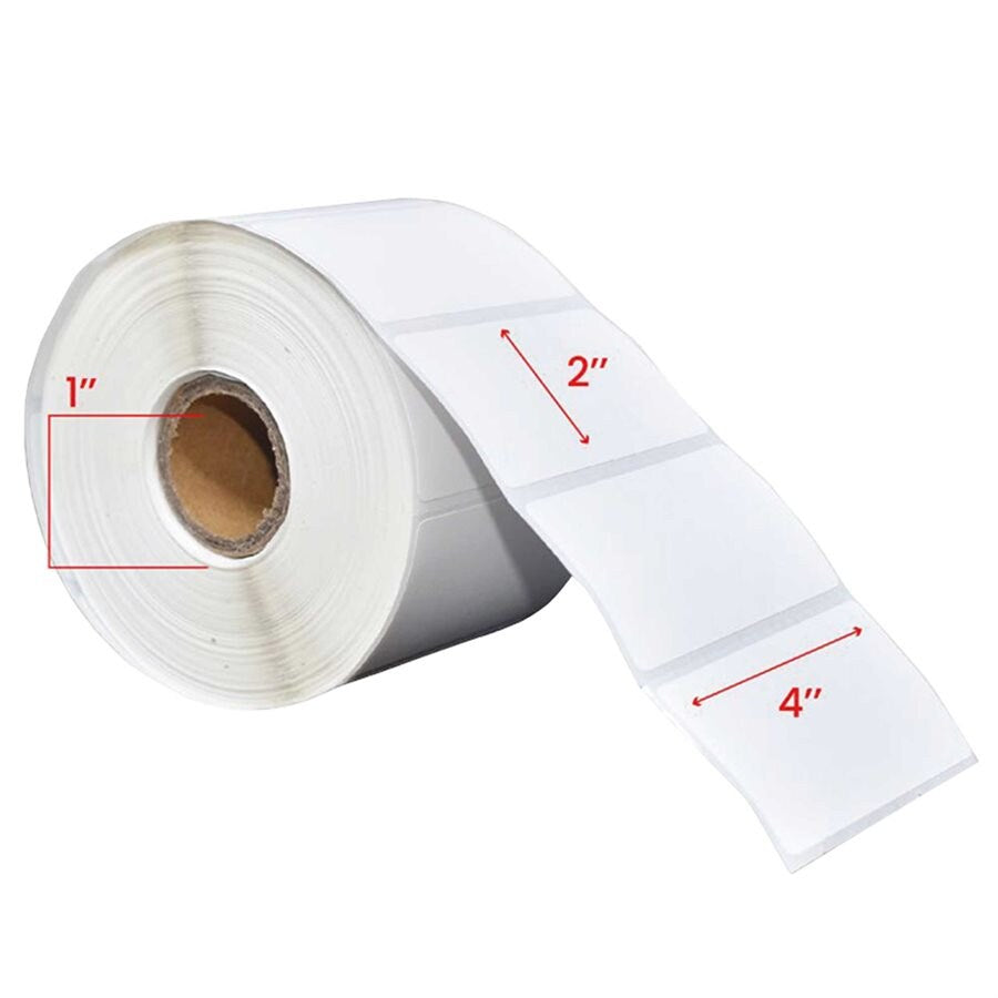 4" x 2" Direct Thermal Labels 1" Core (700/roll, 12/case)