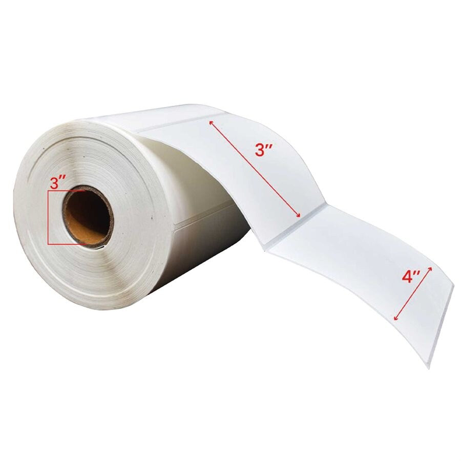 4" x 3" Direct Thermal Labels 3" Core (1800/roll, 4/case)
