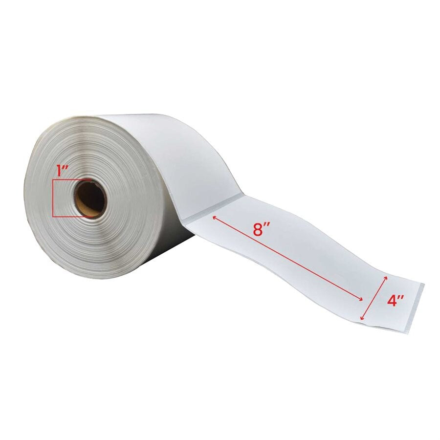 4" x 8" Direct Thermal Labels 1" Core (200/roll, 12/case)