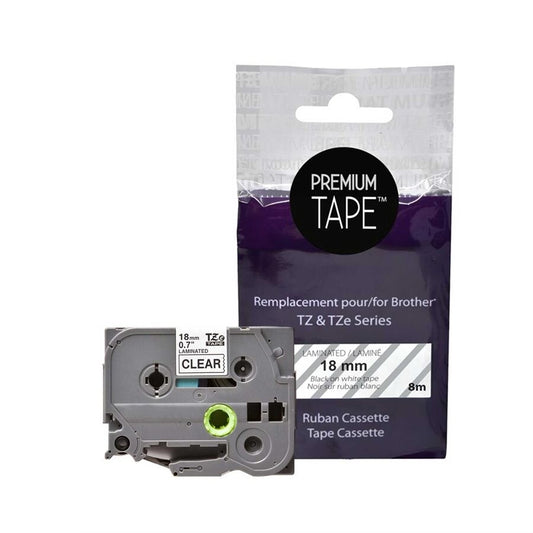 Brother TZ-141 Black/Clear 18mm Label Tape Cassette
