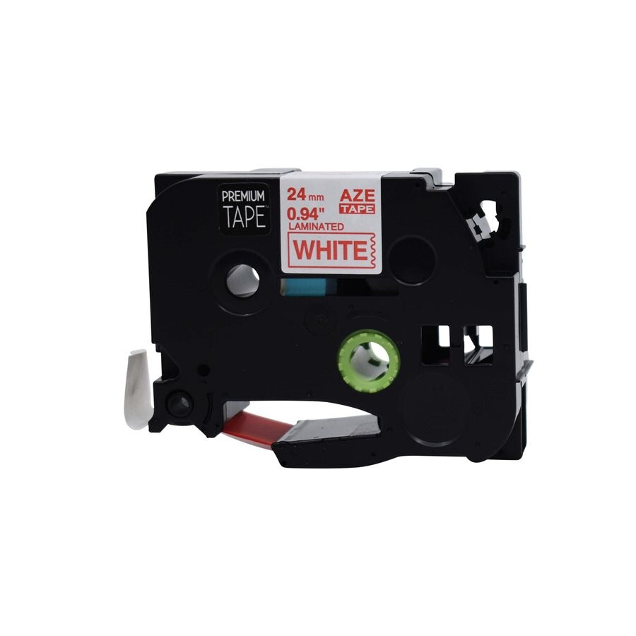 Brother TZe252 Red/White 24mm Label Tape Cassette