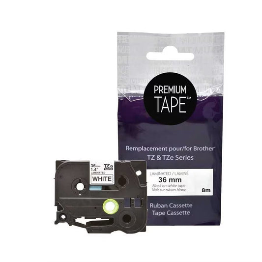 Brother TZE-261 Black/White 36mm Label Tape Cassette