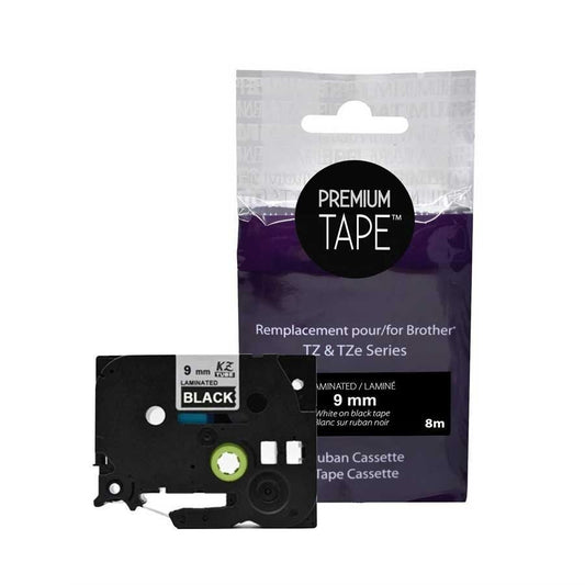 Brother TZ-325 White/Black 9mm Label Tape Cassette