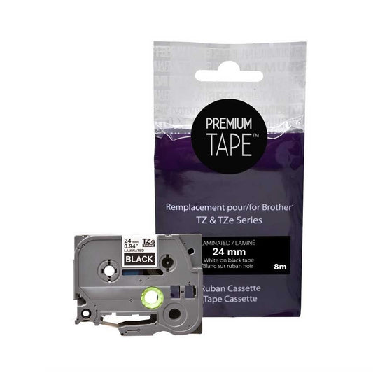 Brother TZ-355 White/Black 24mm Label Tape Cassette