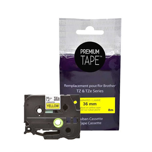 Brother TZ-661 Black/Yellow 36mm Label Tape Cassette