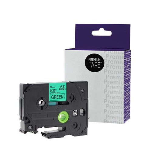 Brother TZ-721 Black/Green 9mm Label Tape Cassette