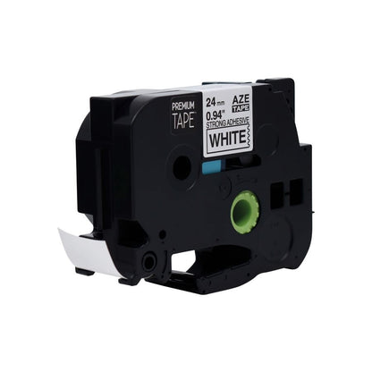 Brother TZE-S251 Extra Strength Adhesive Black/White 24mm Label Tape Cassette