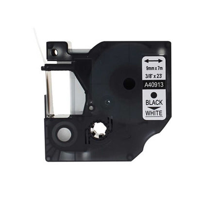 Dymo 40913/41913 D1 Black/White 9mm Label Tape Cassette