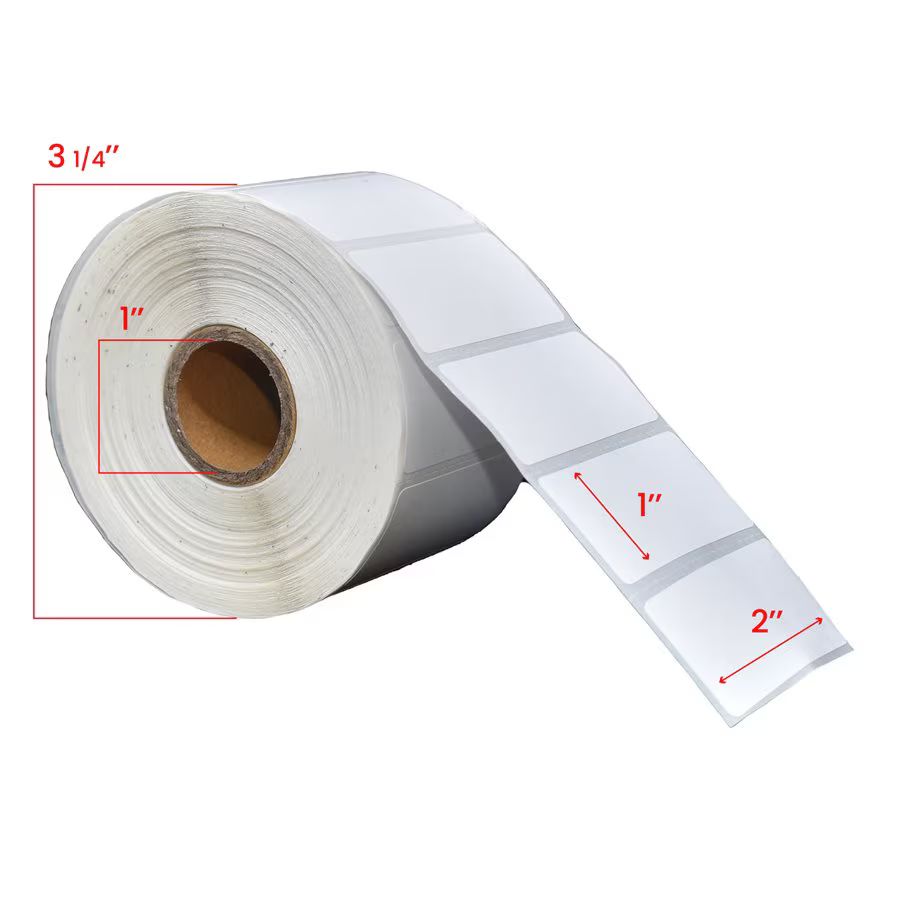 2" x 1" Universal Direct Thermal Labels 1" Core (1300)