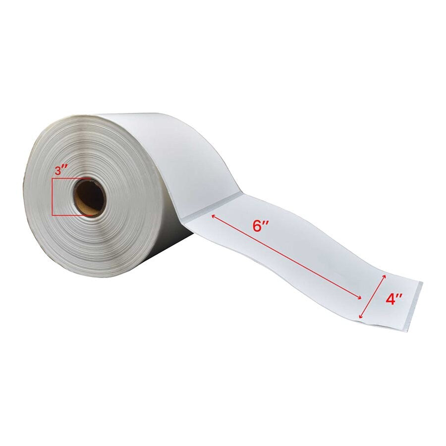 4" x 6" Thermal Transfer Labels 3" Core (1000/roll, 4/case)