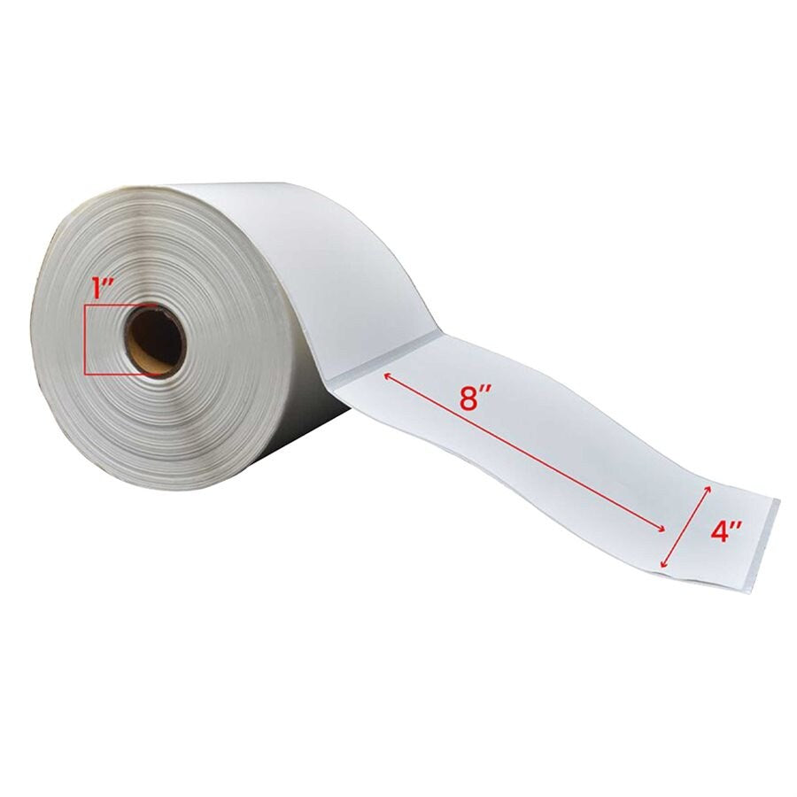 4" x 8" Thermal Transfer Labels 1" Core (200/roll, 12/case)