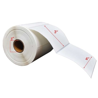 4" x 3" Direct Thermal Labels 3" Core (1800/roll, 4/case)